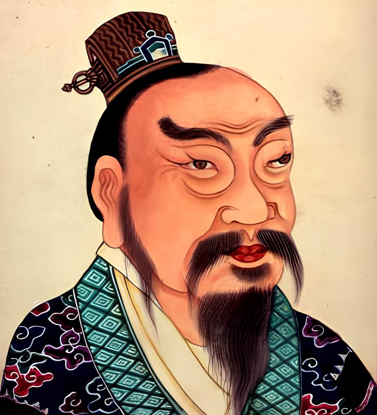 A portrait painting of Emperor Gao of Han (Liu Bang)