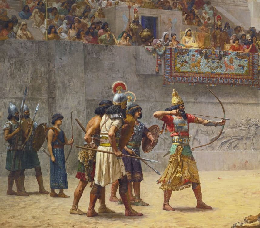 The Diversion of an Assyrian King by Frederick Arthur Bridgman. Oil on canvas. 1878.