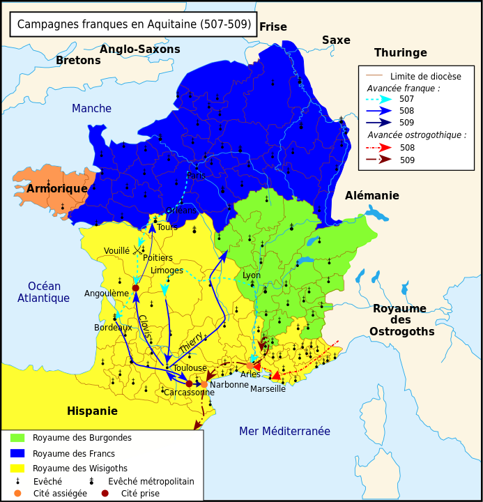 Frankish campaigns in Aquitaine (507-509).