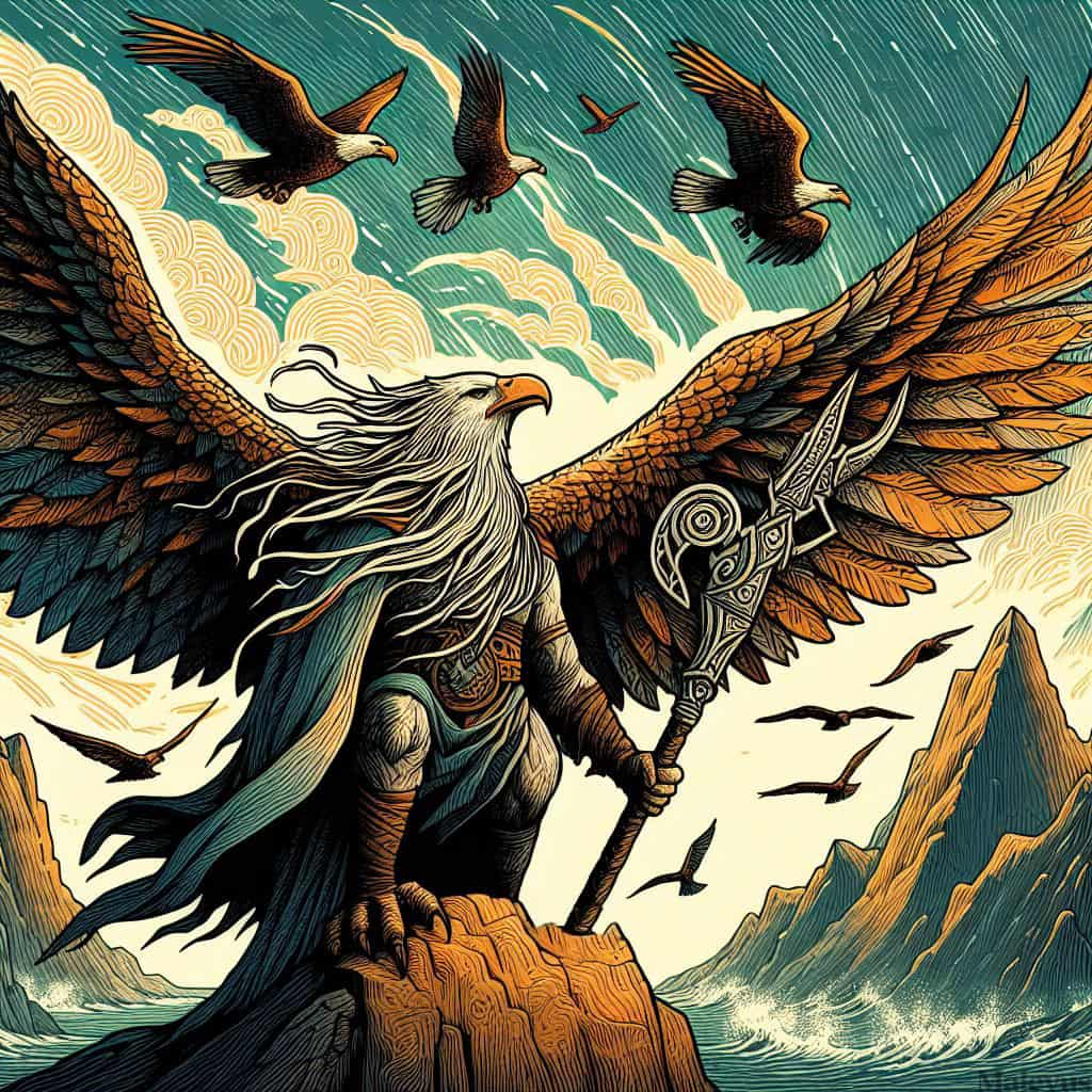 Hræsvelgr was a jötünn (giant) in the form of an eagle.