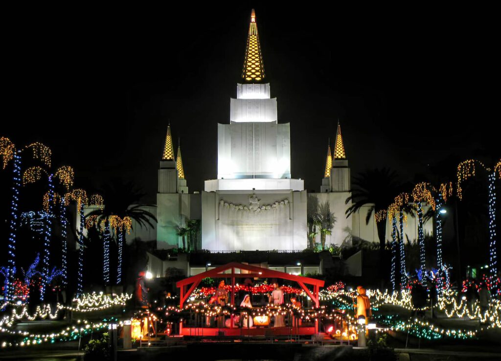 Mormon Temple Christmas Lights.