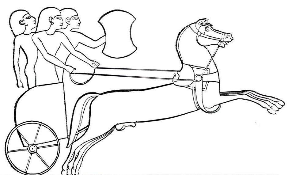 Relief depicting a chariot of the Hittites. 2nd millennium BC.