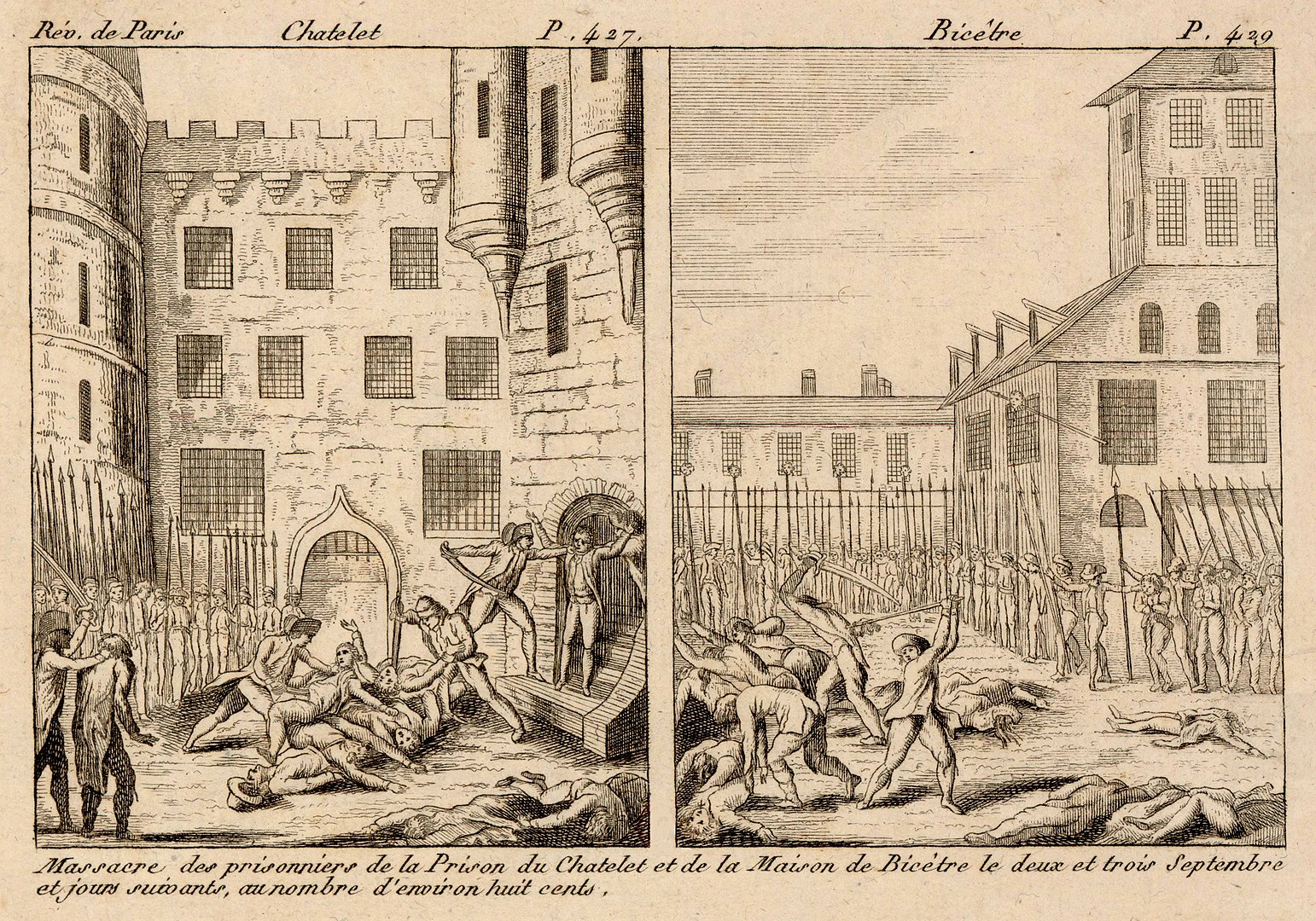 Anonymous print depicting the September Massacres