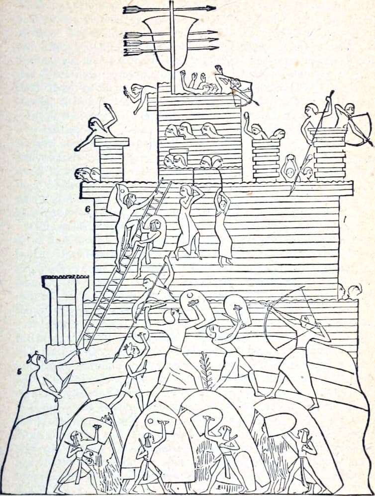 Siege of Dapur. 1269 BC. Pharaoh Ramesses II's campaign to suppress Galilee and conquer Syria.