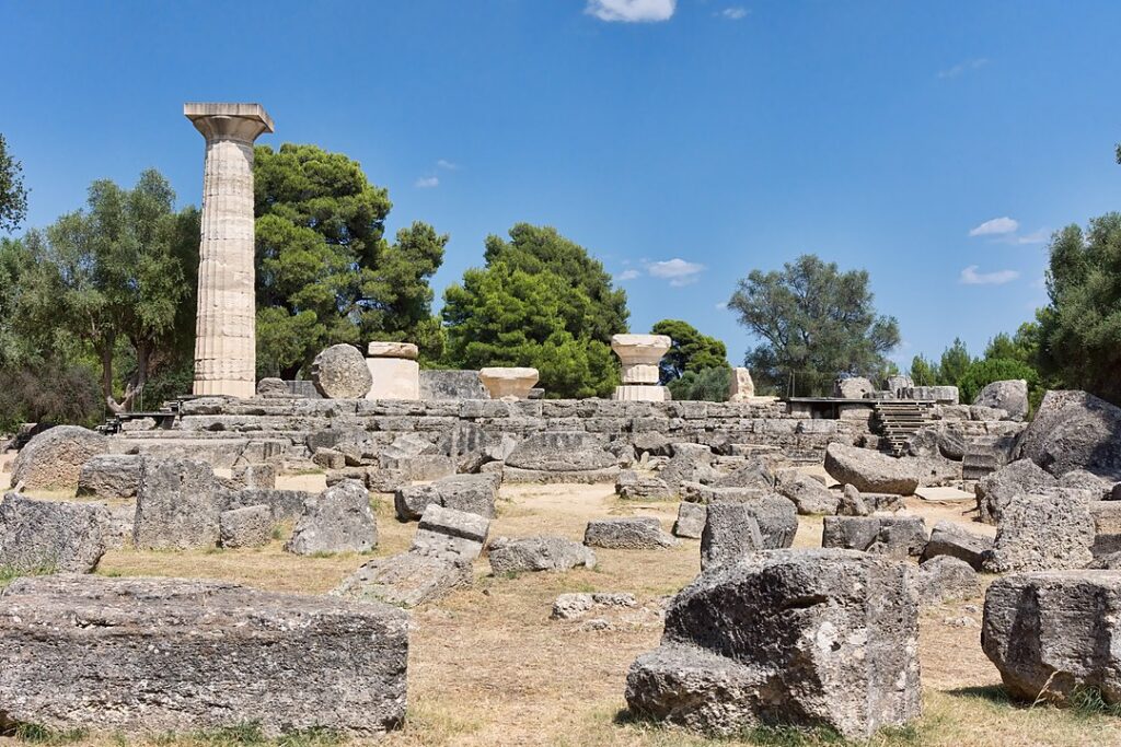 Present-day ruins of the Temple of Zeus.