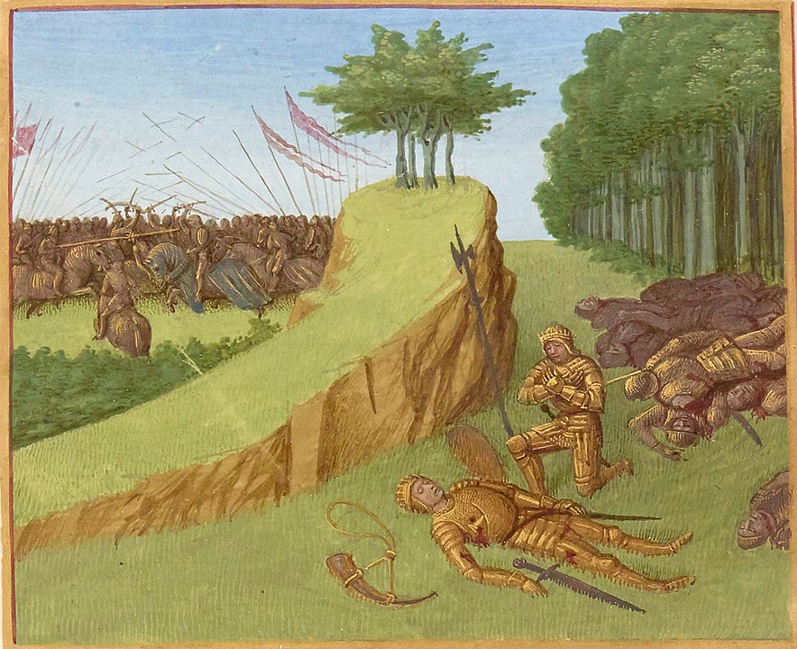 The Death of Roland from a manuscript dating from 1455-1460