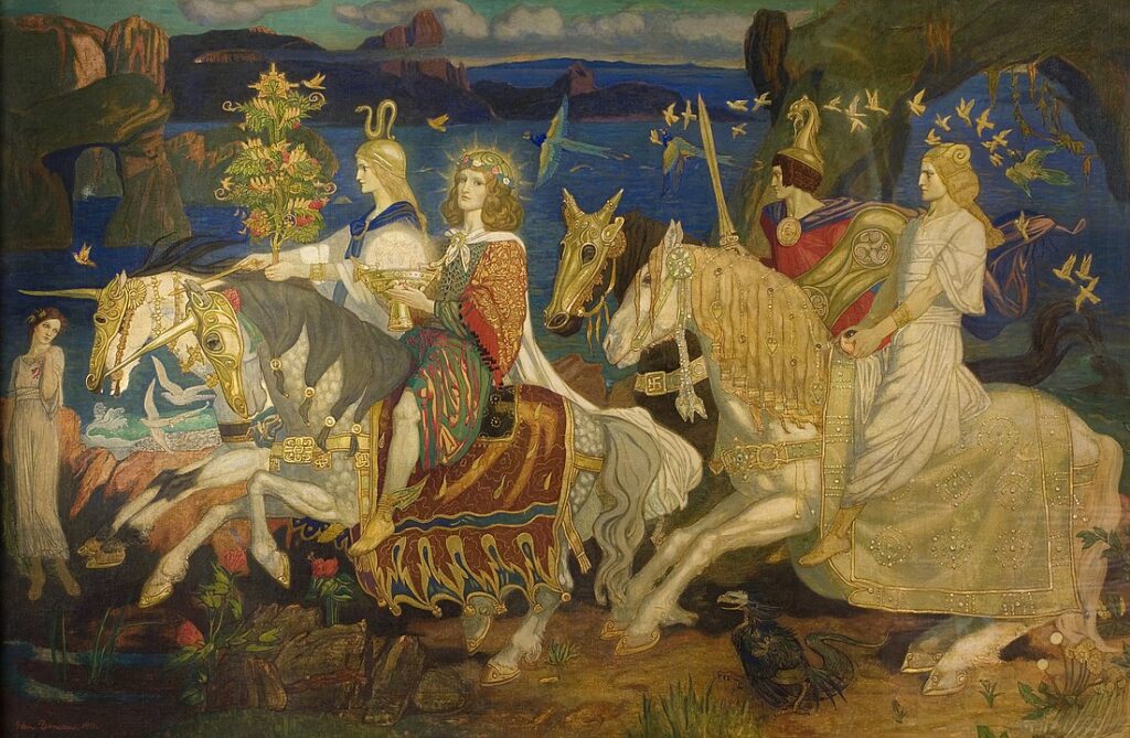 The Tuatha Dé Danann as depicted in John Duncan's Riders of the Sidhe (1911)