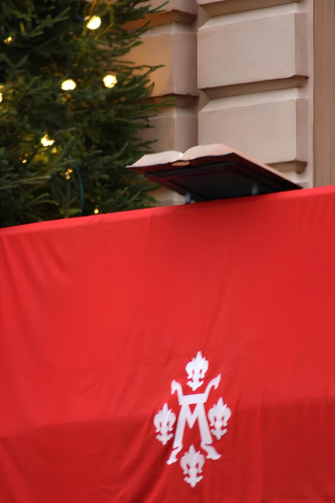 The balcony where the Christmas peace is announced in Turku