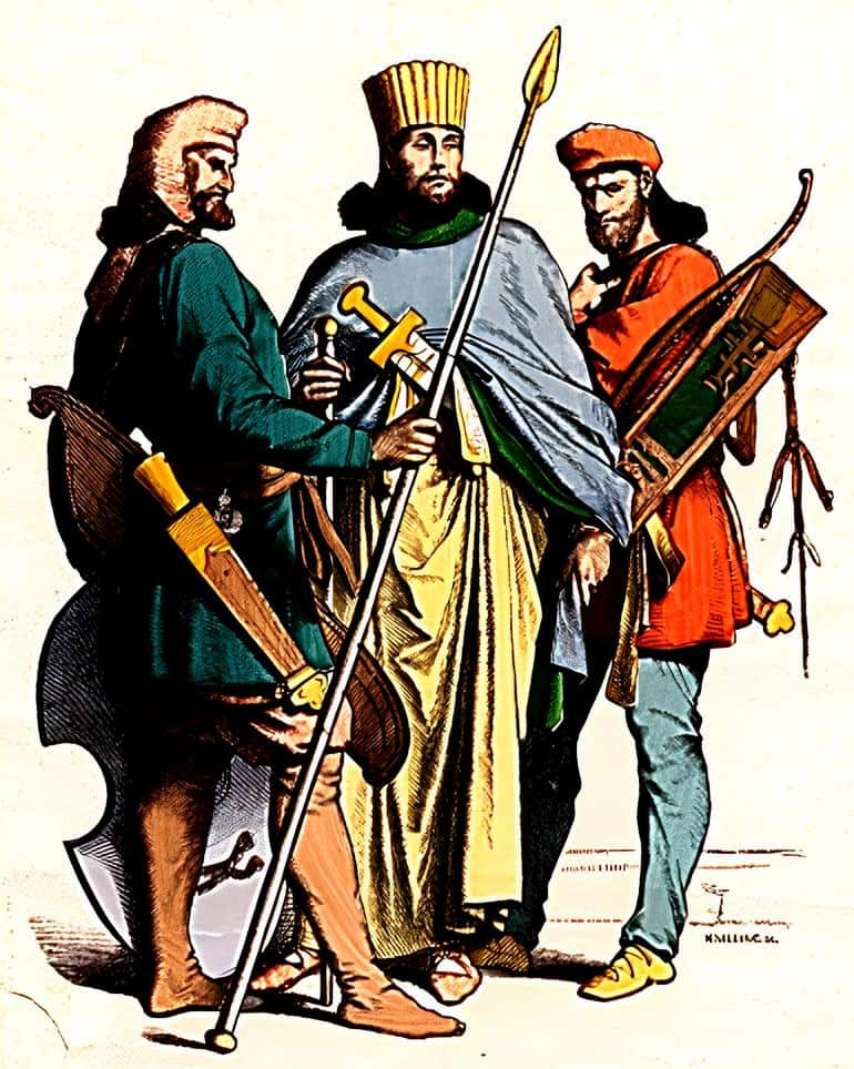 Ancient Persian infantry and nobleman. 