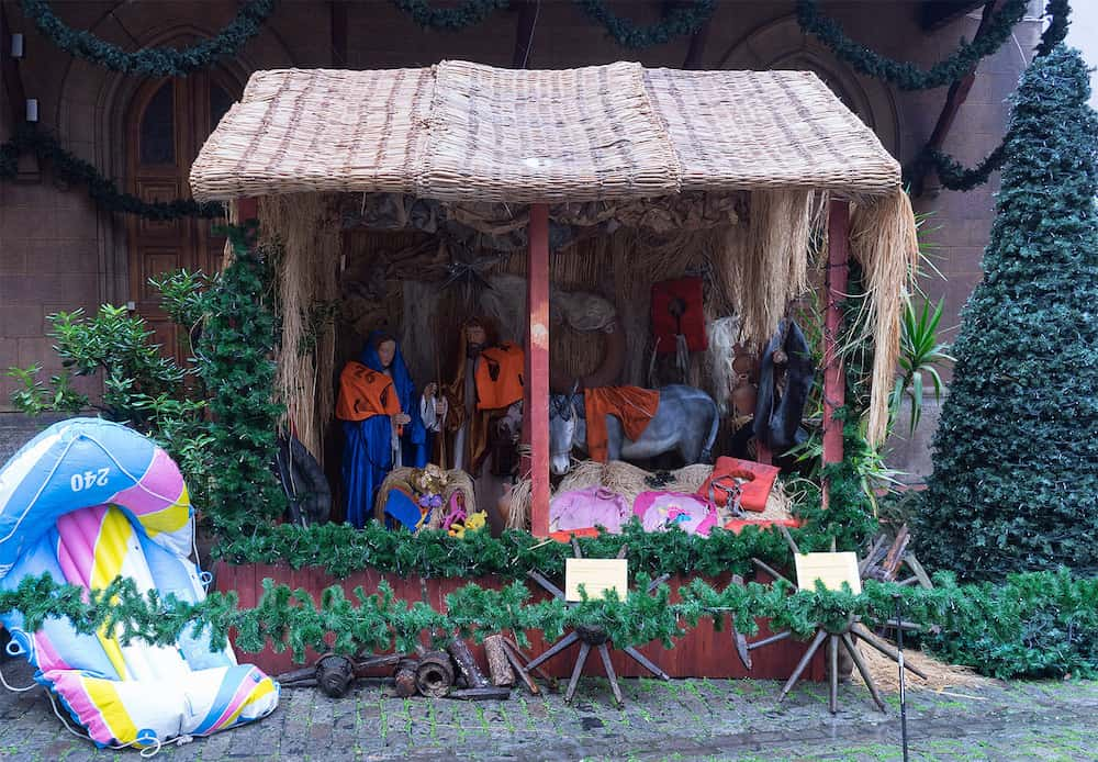 A nativity scene in Padua Church, İstanbul, Turkey.