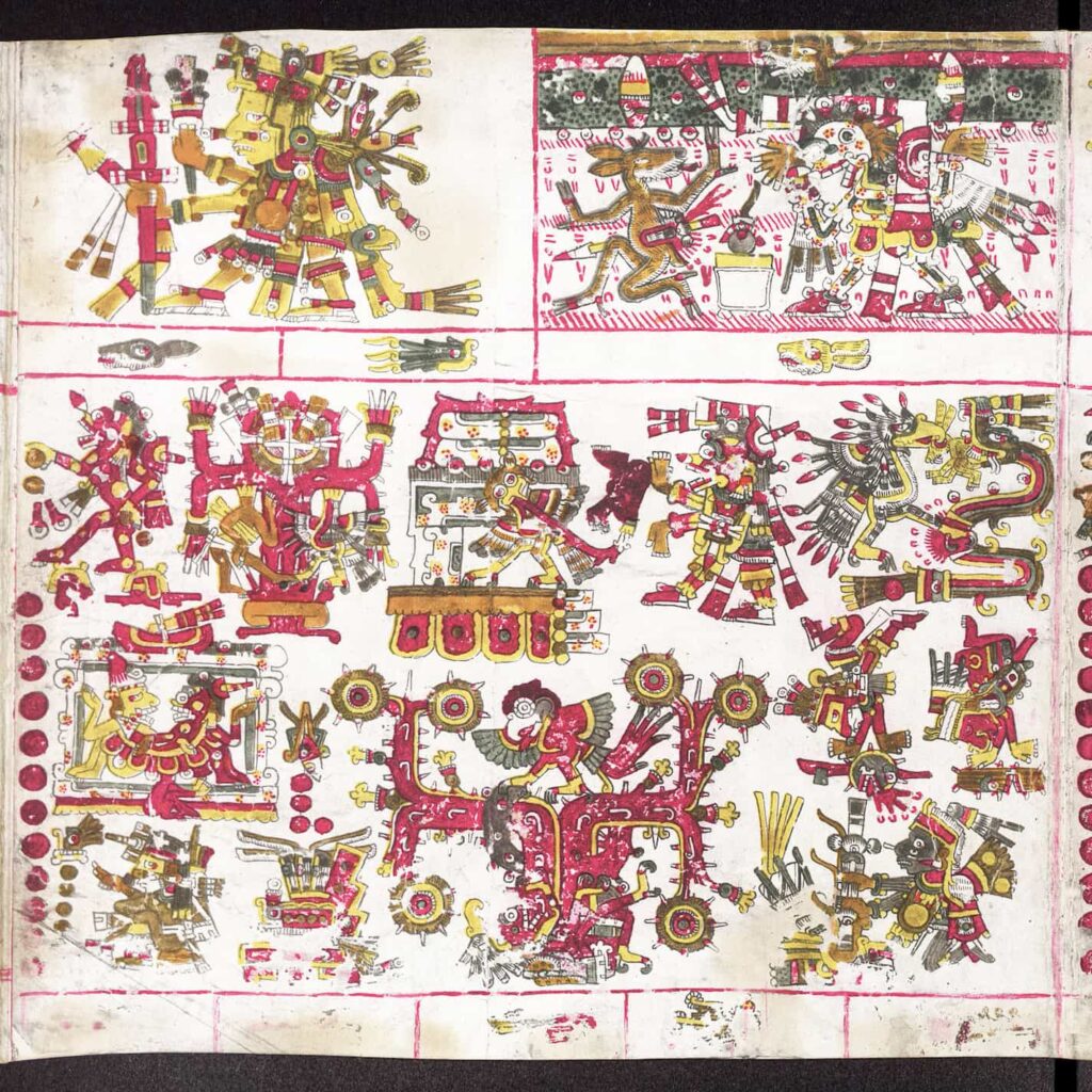 Mictlampa, north of Mictlan, Codex Borgia, page 52.