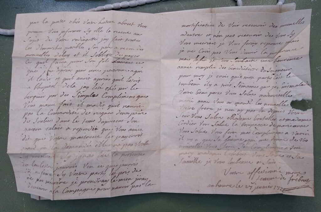 old french letter 256 years