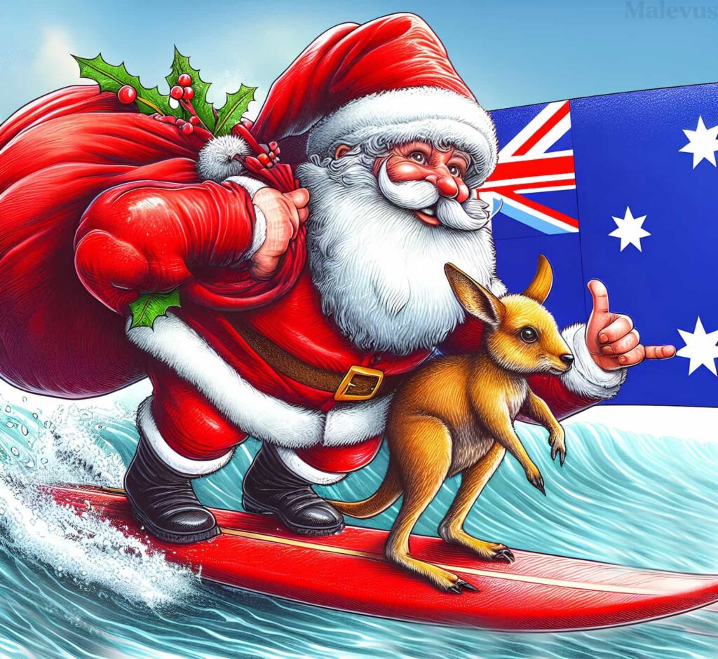 surfing santa, australia