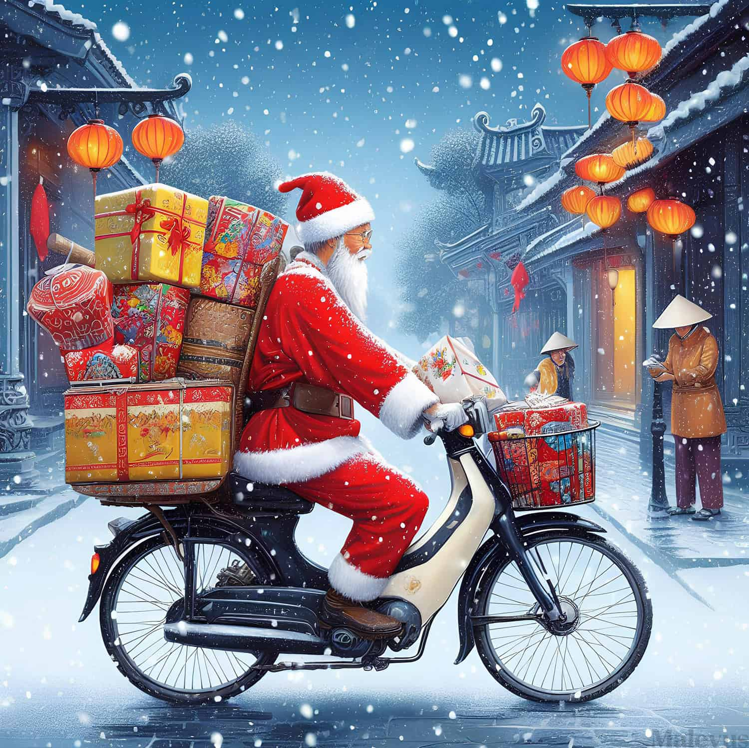 vietnamese santa claus at christmas