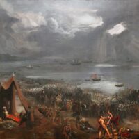 Battle of Clontarf, oil on canvas painting by Hugh Frazer, 1826