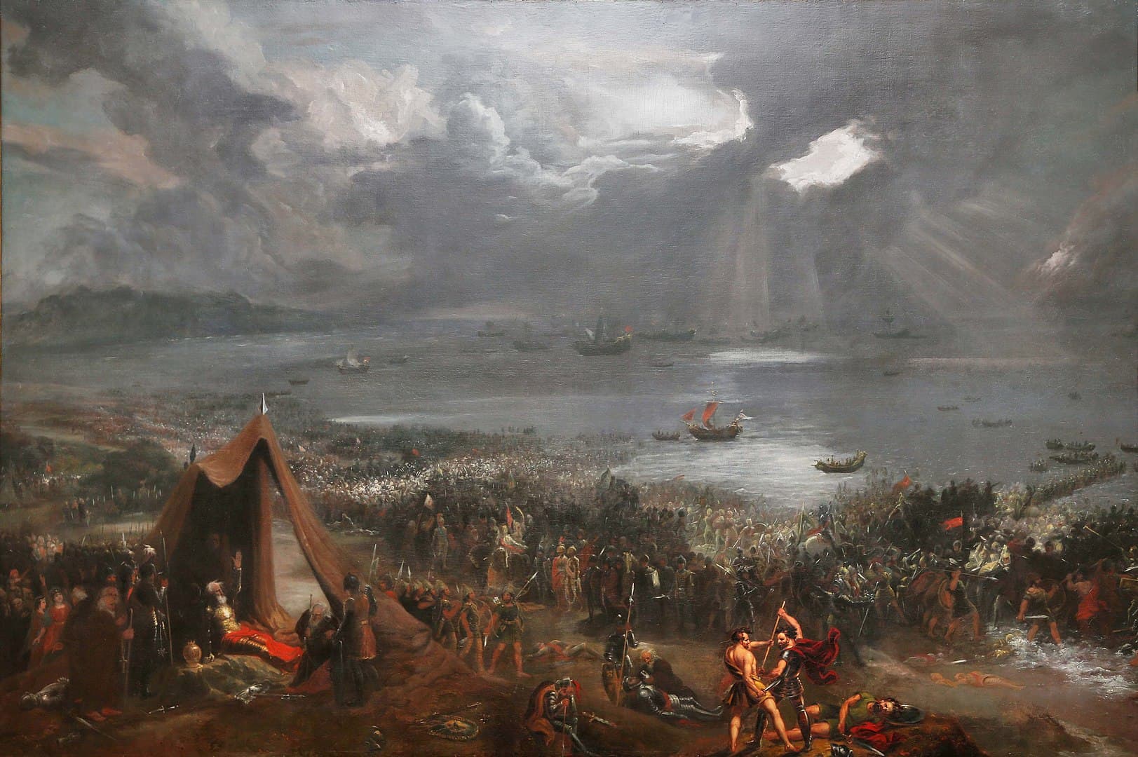 Battle of Clontarf, oil on canvas painting by Hugh Frazer, 1826