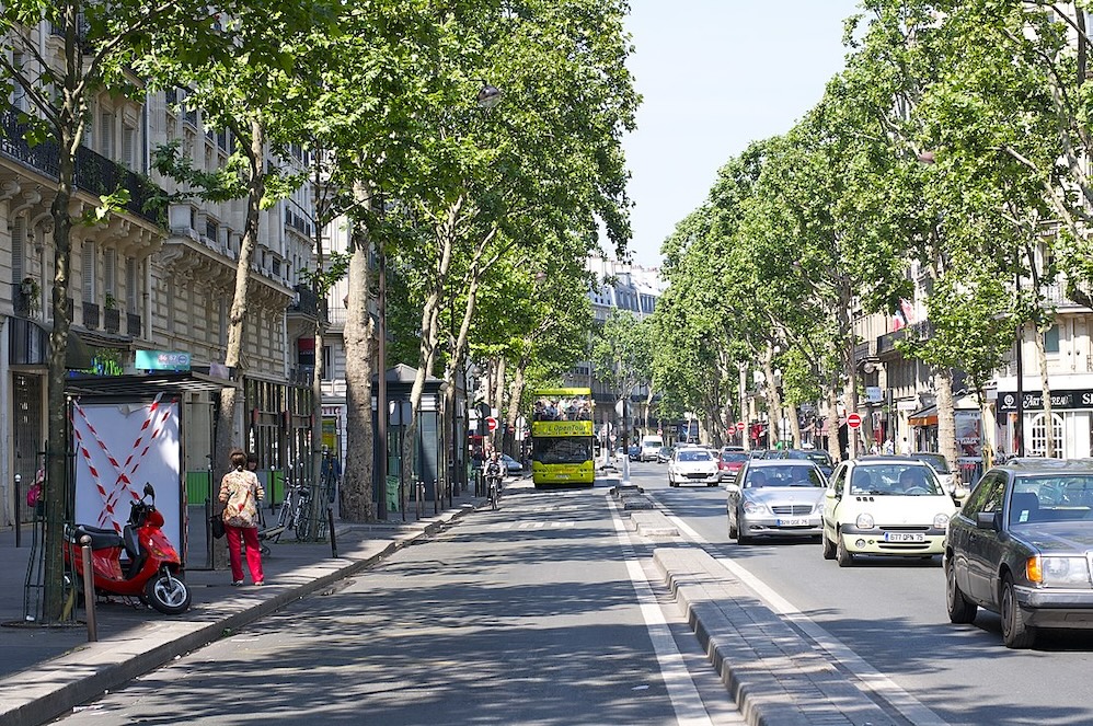 Haussmann's Boulevard Saint-Germain was designed as the main east-west axis of the left bank.
