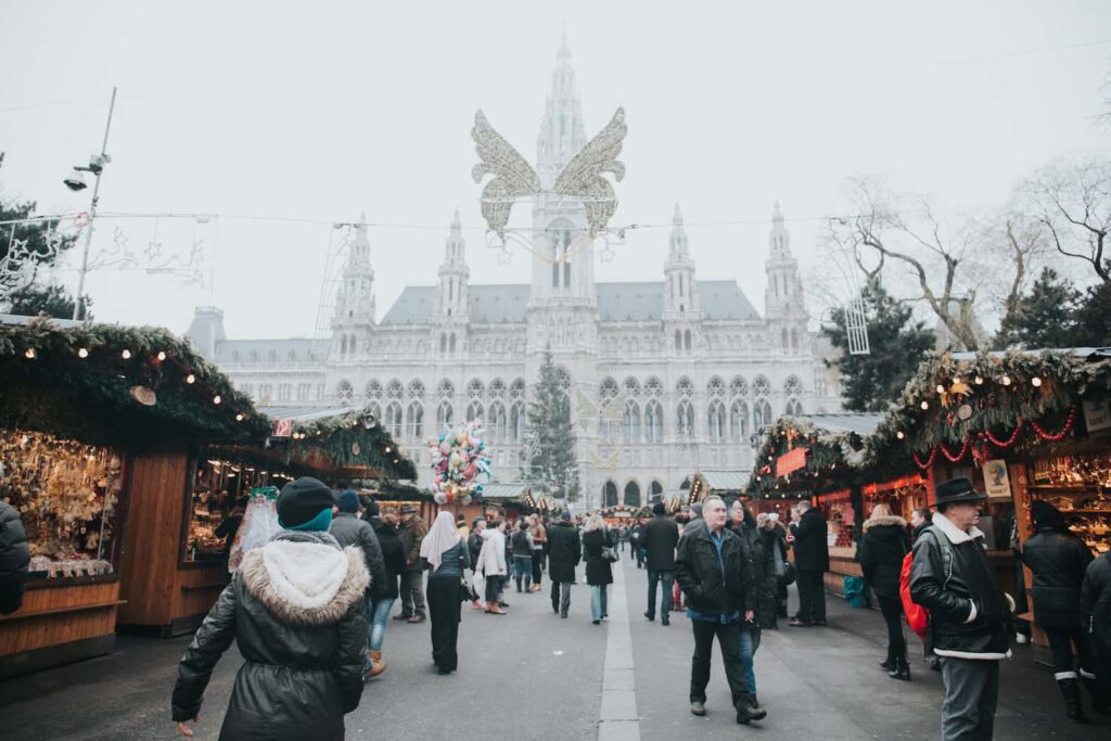 Christmas Market, Vienna, Austria.