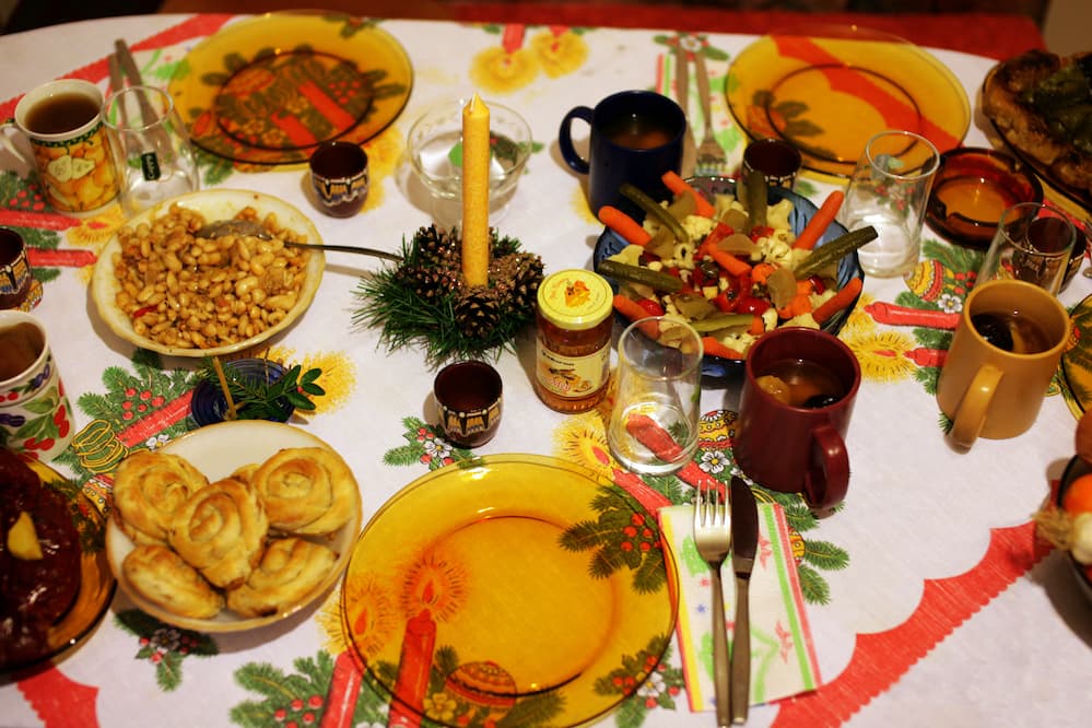 Christmas Eve, traditional Christmas foods in Bulgaria.