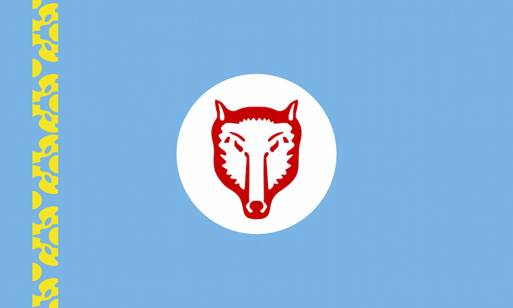 The flag of the Gagauz (Gök-Oğuz) people of Turkic origin.