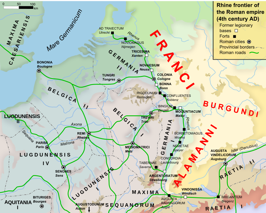 Northeastern Gaul and the Rhine frontier of the Roman Empire in the time of Julian Battle of Strasbourg