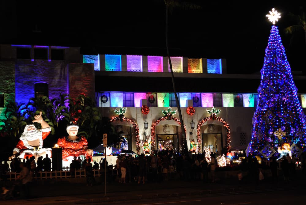 Honolulu City Lights, Christmas. 