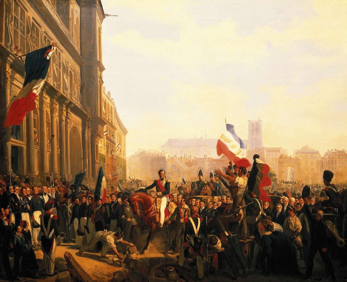 Louis-Philippe welcomed at the Hôtel de Ville (31 July 1830)