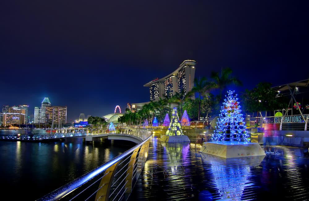 Marina Bay, Christmas, Singapore. 