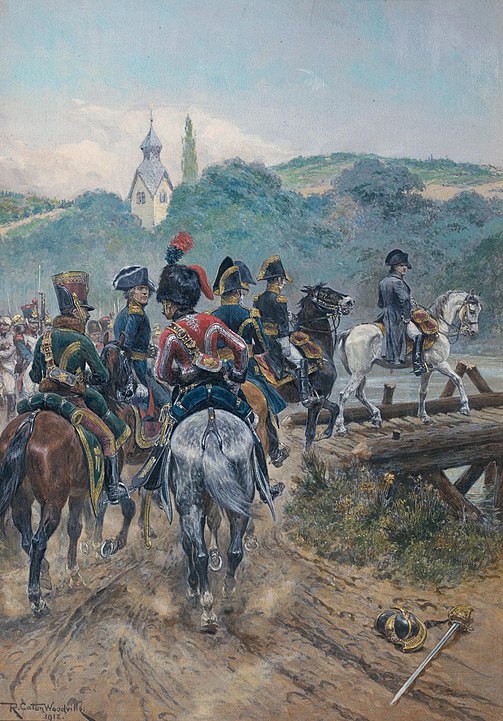 Napoleon Crossing the Bridge to Lobau Island.