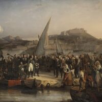 Napoleon leaving Elba, February 26, 1815. Napoleon's Hundred Days