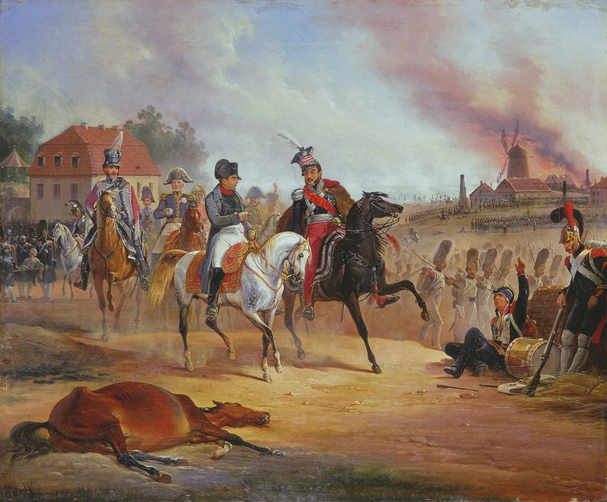 Napoleon and Poniatowski at Leipzig, by January Suchodolski