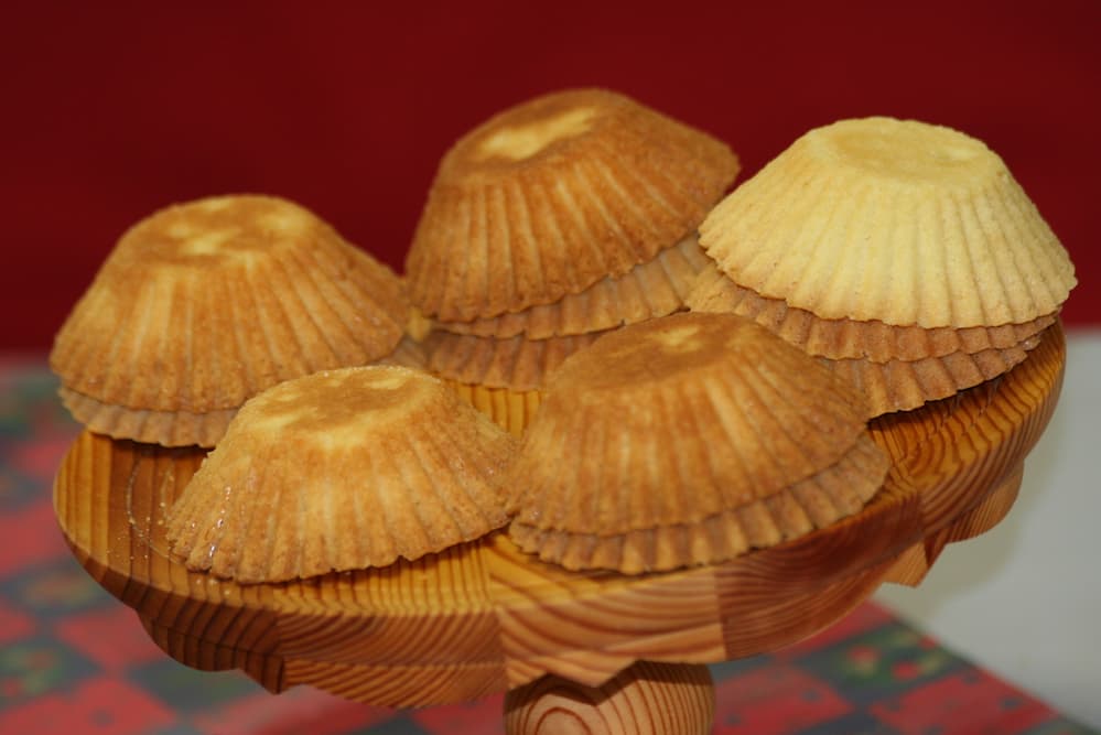 Norwegian traditional bowl-shaped sugar cookies called Sandkaker.