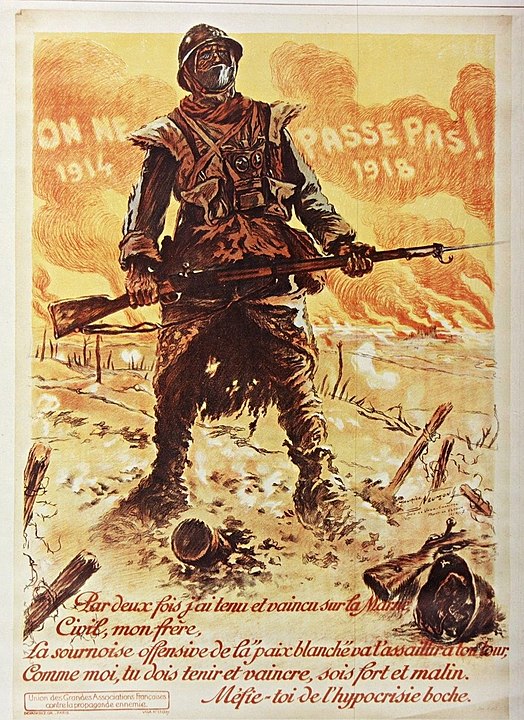 On ne passe pas!. The 1918 French propaganda poster Maginot Line