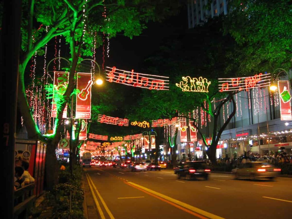 Orchard Road, Christmas, Singapore.