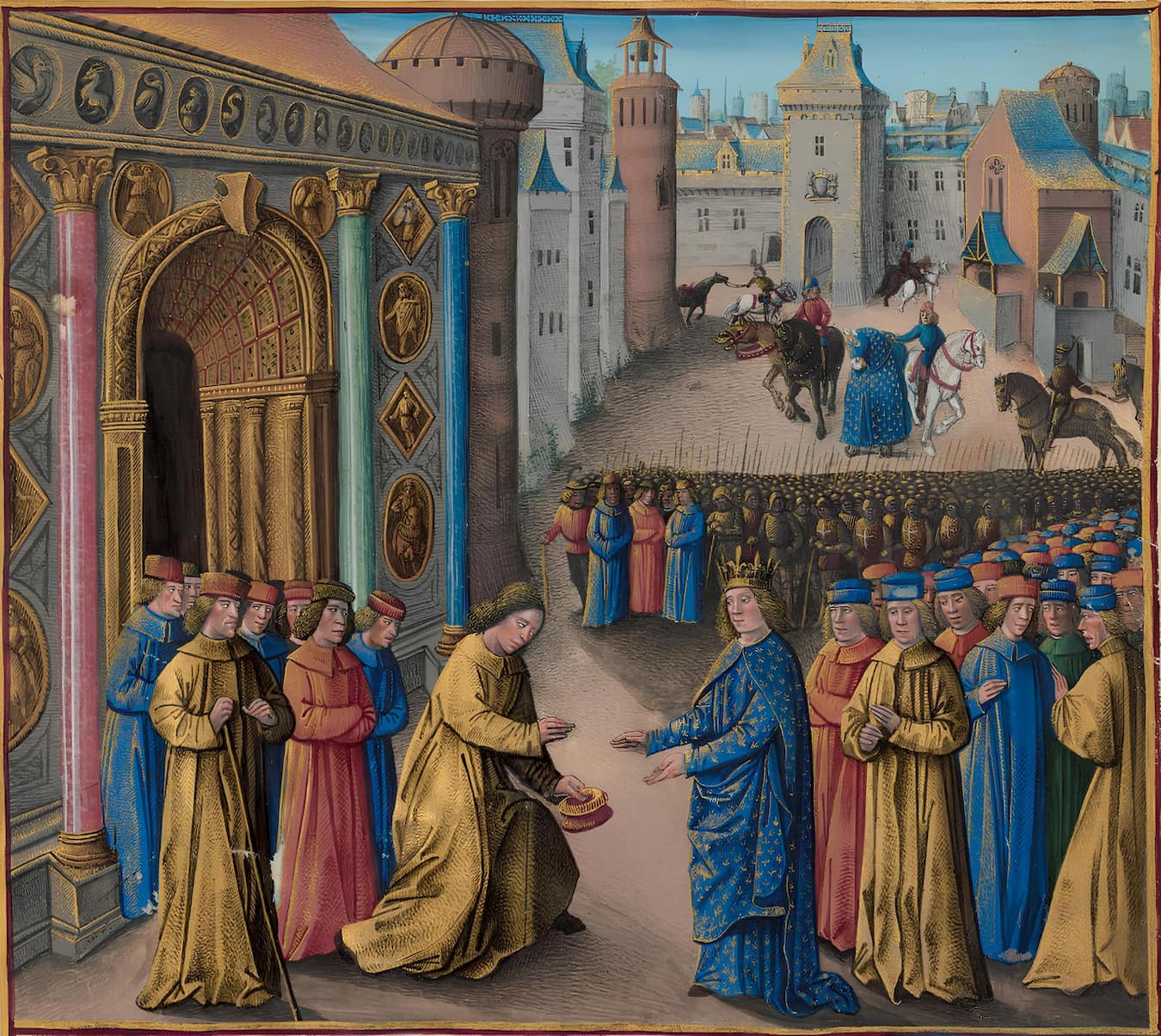 Raymond of Poitiers welcoming Louis VII in Antioch Capetian Dynasty