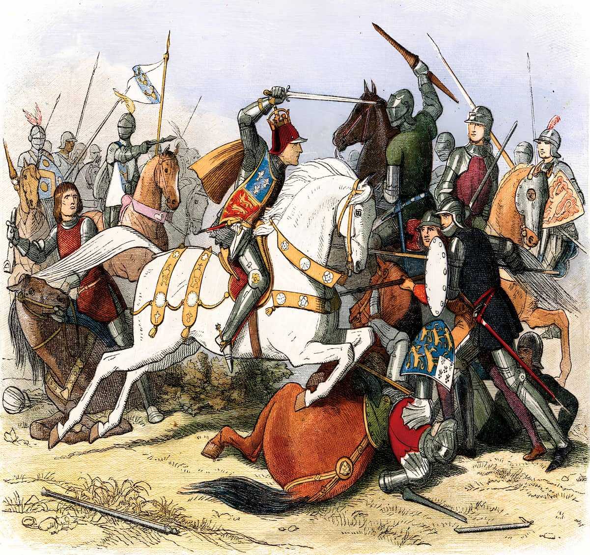 Richard III at the Battle of Bosworth wars of the roses