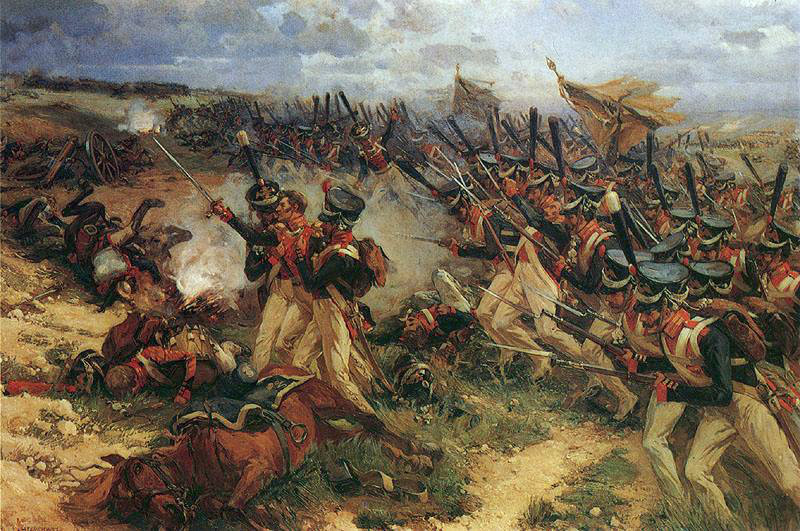 Russian Leib-Guard attacking at Borodino