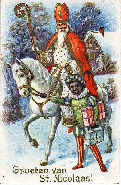 (St. Nicholas) Sinterklaas and Zwarte Piet.