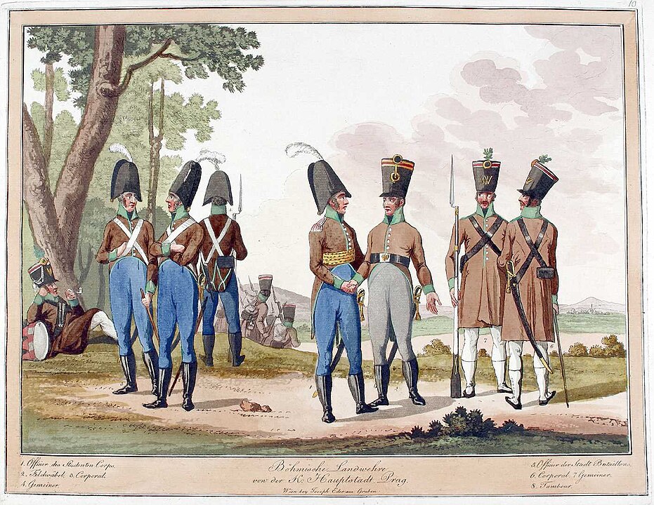 Soldiers of the army of the Austrian Empire.