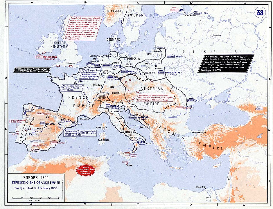 The strategic situation in Europe in 1809 Battle of Wagram