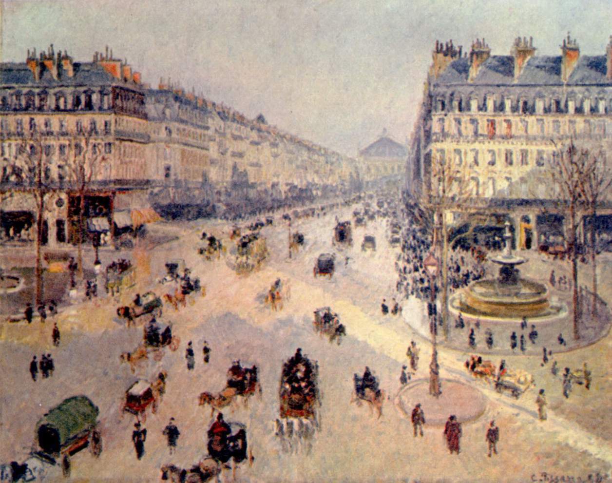 The Avenue de l'Opéra, one of the new boulevards created by Napoleon III and Haussman