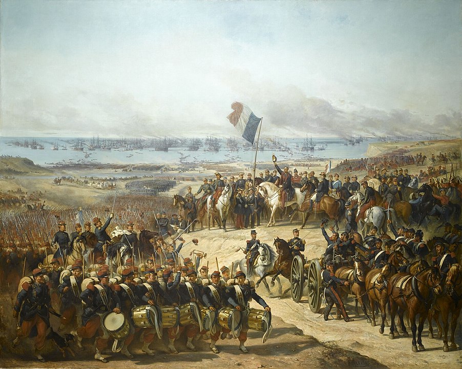 The French landing near Yevpatoria, Crimea, then part of the Russian Empire, 1854 Second French Empire