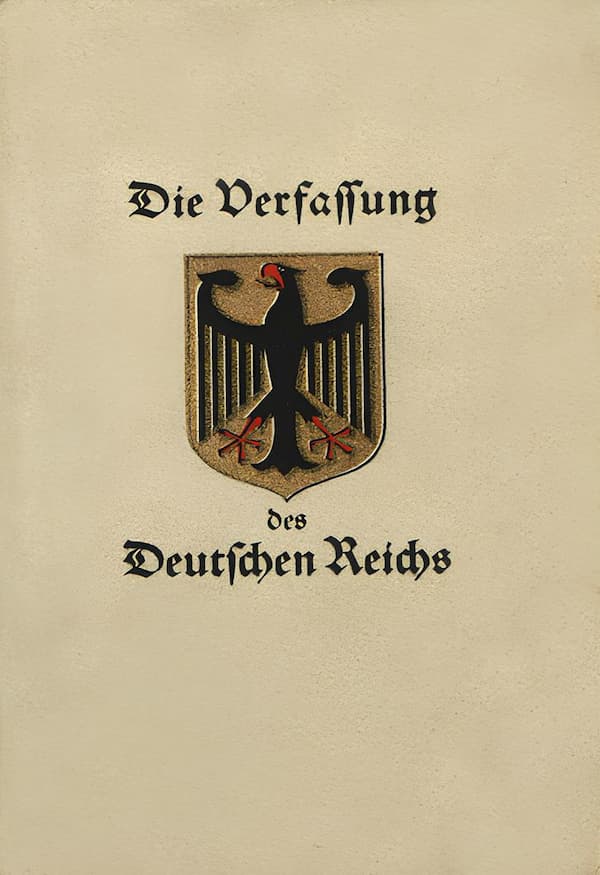 The Weimar Constitution in booklet form