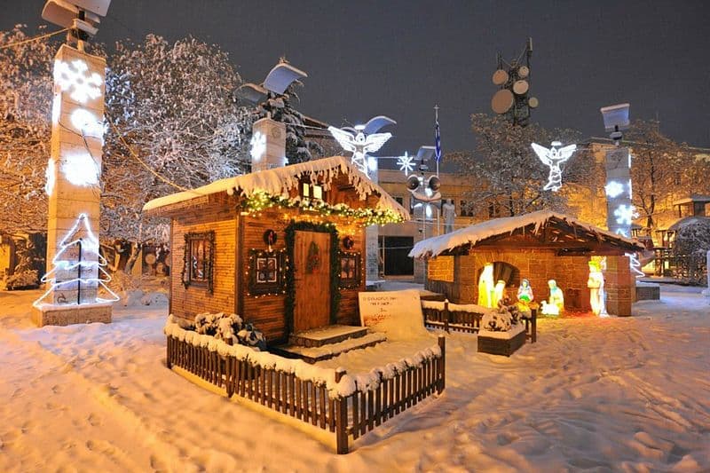 Christmas Nativity scenes in Greece. 