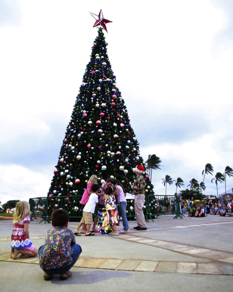 MCB Hawaii Christmas tree lighting.