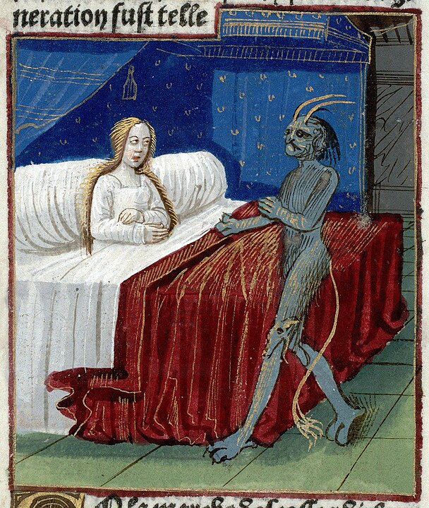 The conception of Merlin as depicted in a circa 1494 manuscript of the Prose Lancelot Childhood in the Middle Ages