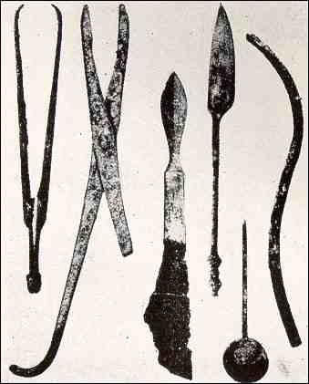 Ancient Egypt surgical instruments.