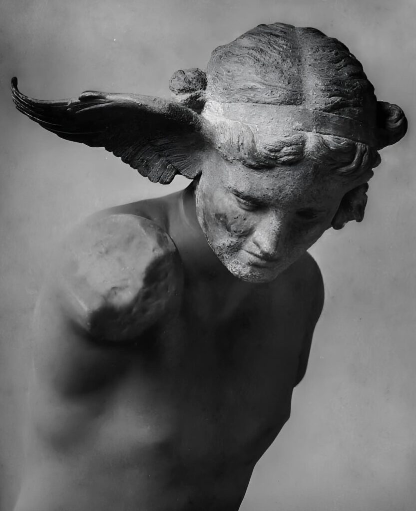 Bronze head of Hypnos (modern reconstructed torso).