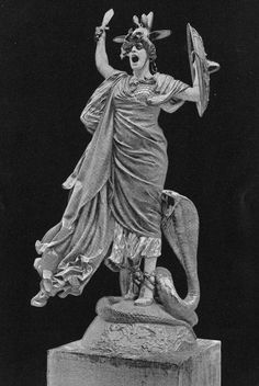 Image of Enyo the Goddess (Also known as Bellona), depicted in Jean-Léon Gérôme (1824-1904)'s 1892 sculpture ‘Bellona’, “Figaro Salon”,