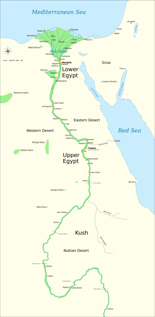 Lower Egypt and Upper Egypt. Jeff Dahl, cc by sa 4.0.